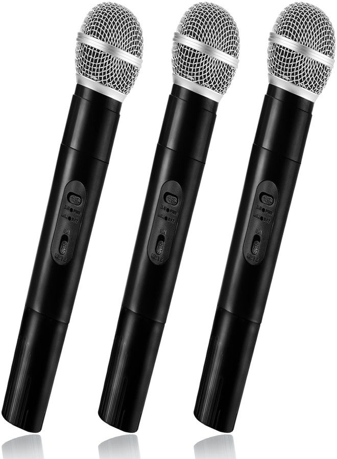 Zddaoole 3 Pcs Kids Microphone Toy,Plastic Fake Microphone Pretend Play Toy Black Stage Mics Toys for Halloween Christmas Karaoke Costume Party Favors - Image 1